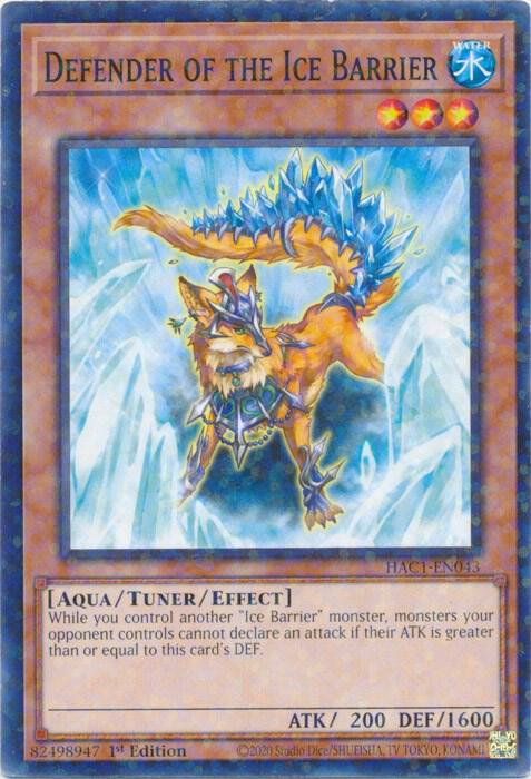 Defender of the Ice Barrier (Duel Terminal) (1st Edition) card image