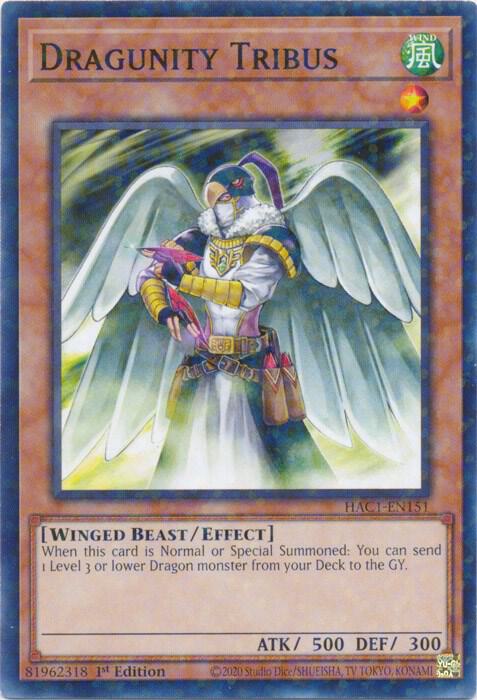 Dragunity Tribus (Duel Terminal) (1st Edition) card image