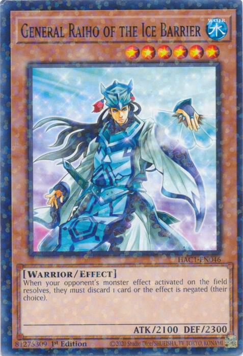 General Raiho of the Ice Barrier (Duel Terminal) (1st Edition) card image