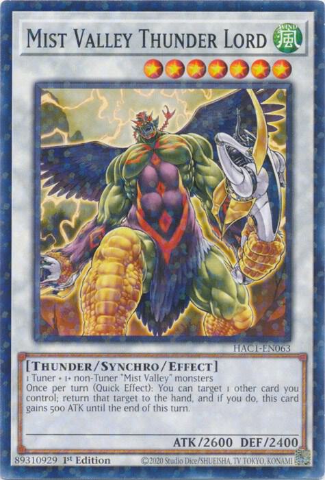 Mist Valley Thunder Lord (Duel Terminal) (1st Edition) card image