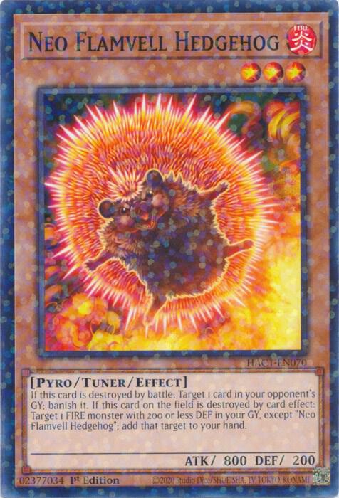 Neo Flamvell Hedgehog (Duel Terminal) (1st Edition) card image
