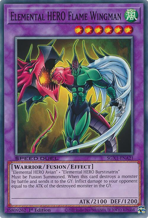 Elemental HERO Flame Wingman card image