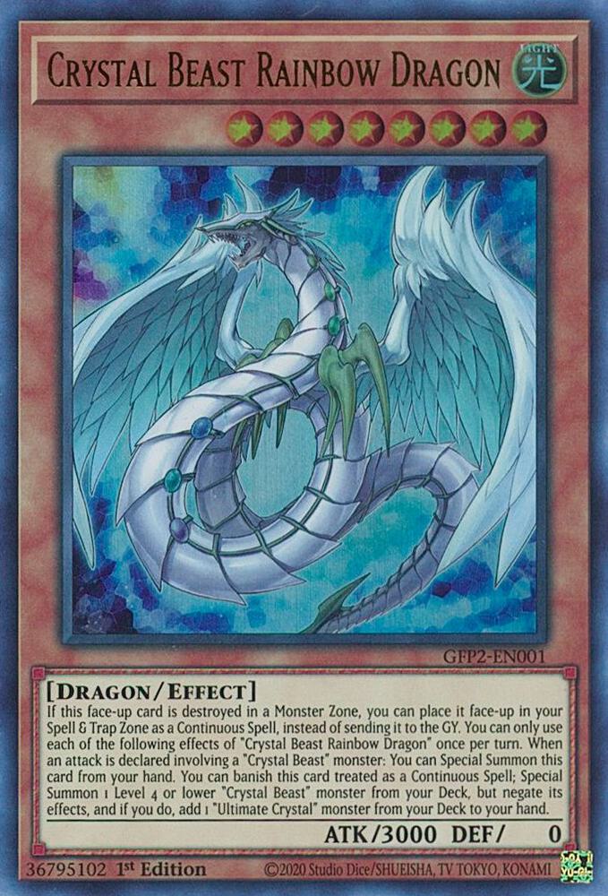 Crystal Beast Rainbow Dragon (1st Edition) card image