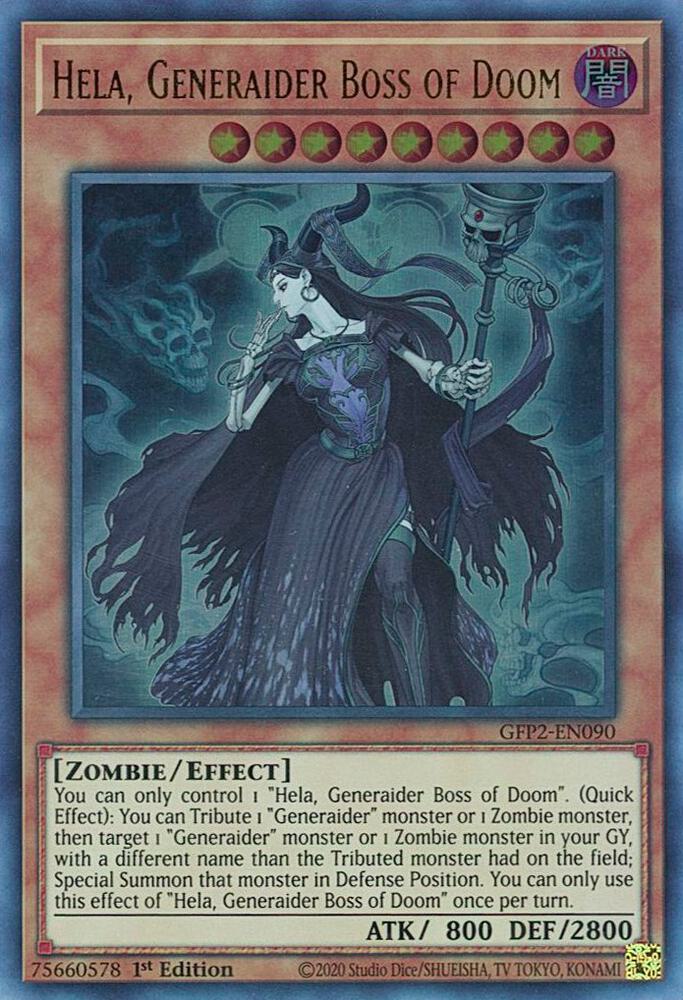 Hela, Generaider Boss of Doom (1st Edition) card image