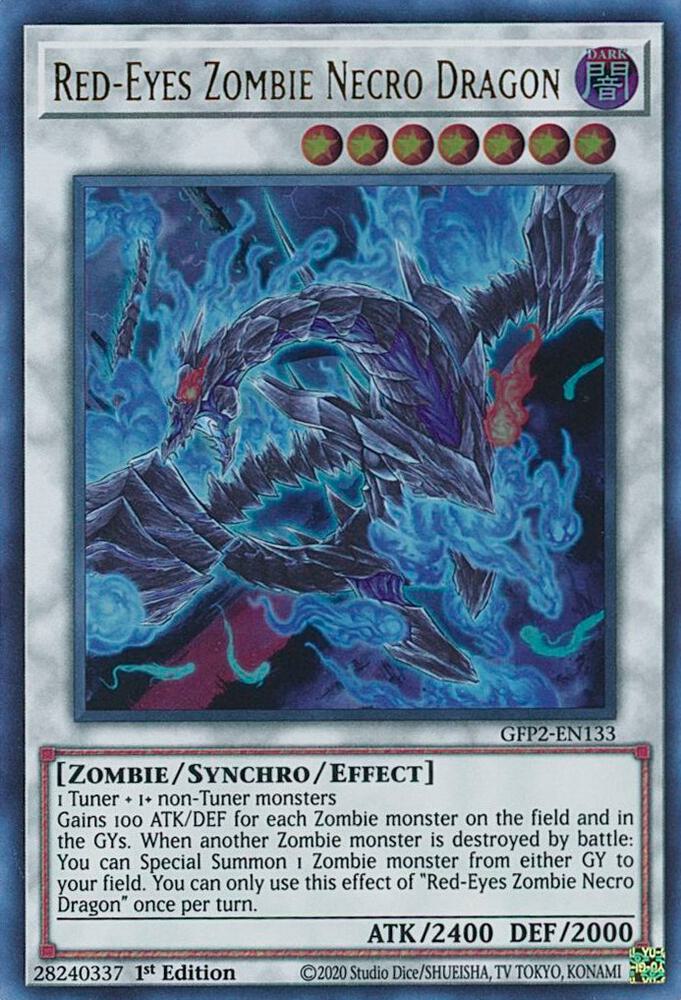 Red-Eyes Zombie Necro Dragon (1st Edition) card image