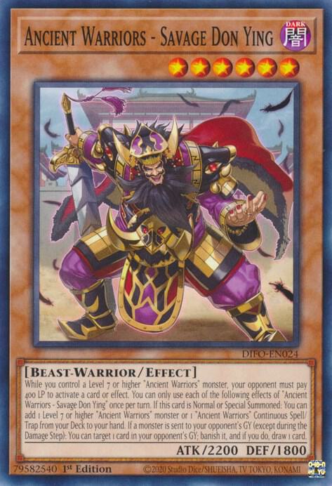 Ancient Warriors - Savage Don Ying (1st Edition) card image