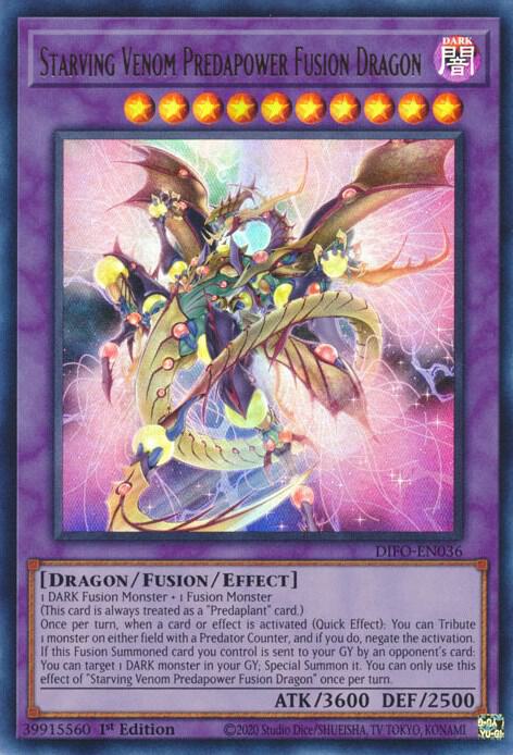 Starving Venom Predapower Fusion Dragon (1st Edition) card image