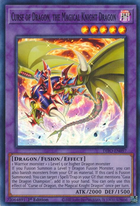 Curse of Dragon, the Magical Knight Dragon (1st Edition) card image
