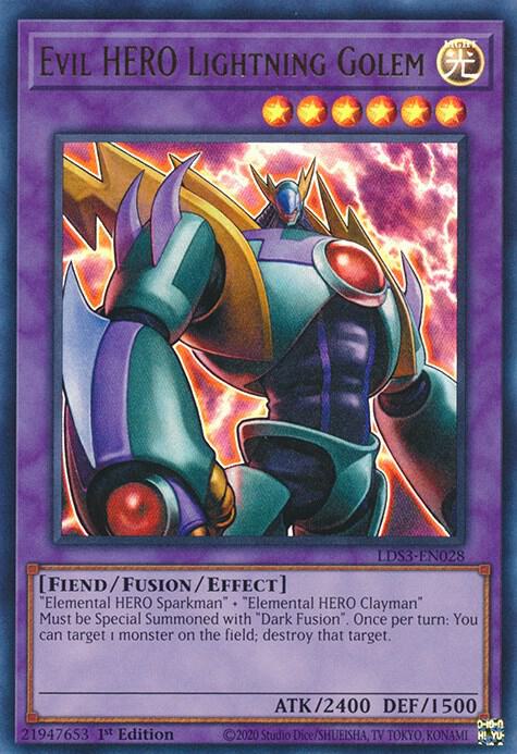 Evil HERO Lightning Golem card image
