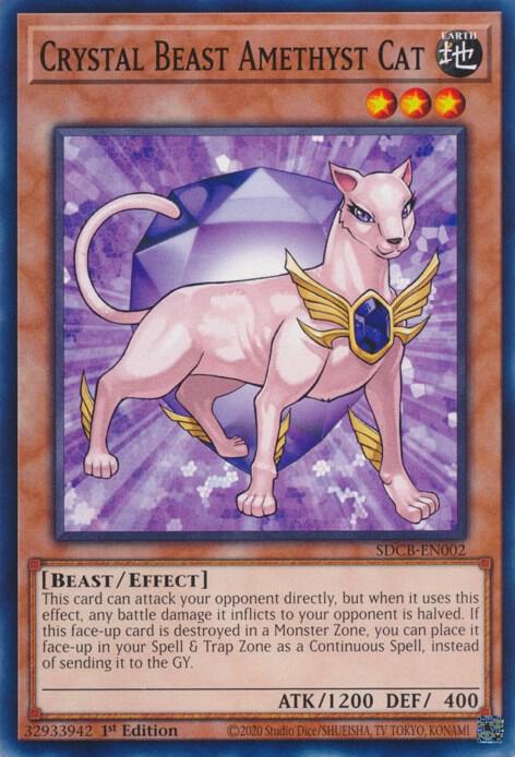 Crystal Beast Amethyst Cat card image