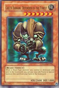 Green Baboon, Defender of the Forest card image