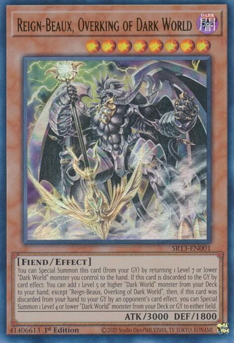Reign-Beaux, Overking of Dark World (1st Edition) card image