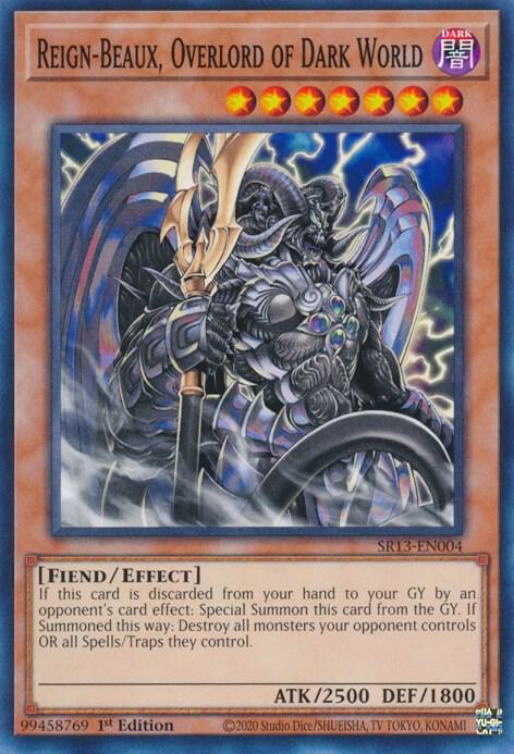 Reign-Beaux, Overlord of Dark World (1st Edition) card image