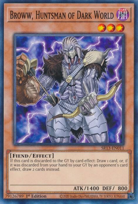 Broww, Huntsman of Dark World (1st Edition) card image