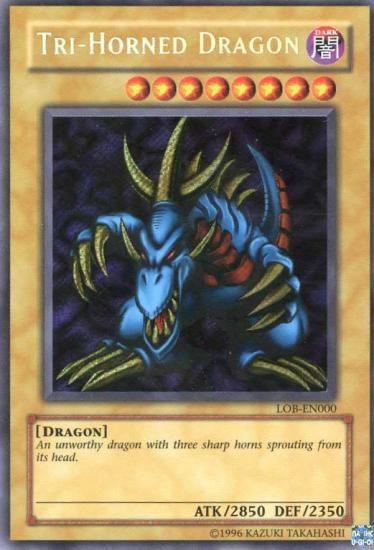 Tri-Horned Dragon (LOB-EN000) card image