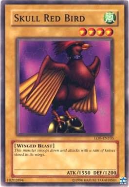 Skull Red Bird card image