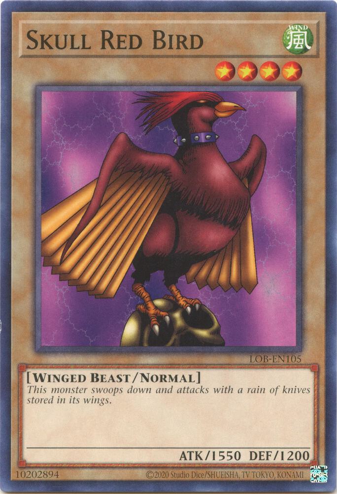 Skull Red Bird card image