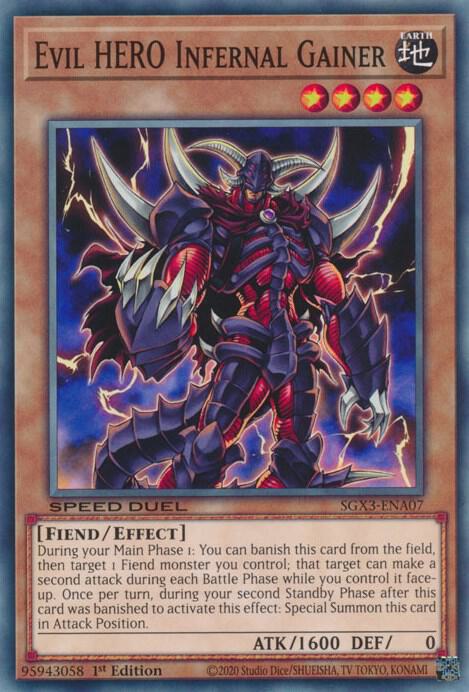 Evil HERO Infernal Gainer card image
