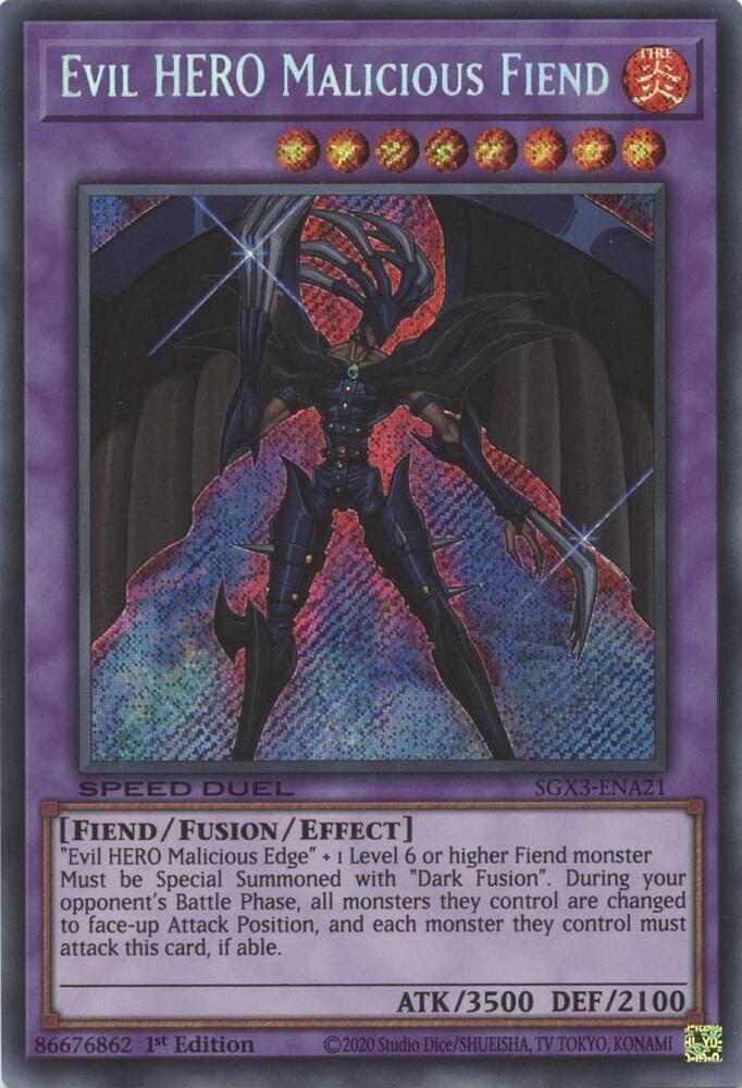 Evil HERO Malicious Fiend (Secret Rare) card image