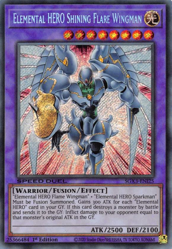 Elemental HERO Shining Flare Wingman (Secret Rare) card image