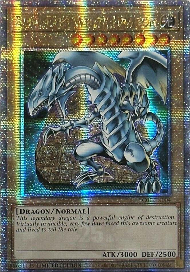 Blue-Eyes White Dragon (Quarter Century Secret Rare) card image