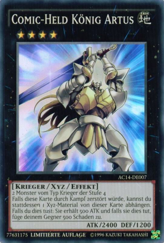 Comics Hero King Arthur (German) - "Comic-Held König Artus" card image