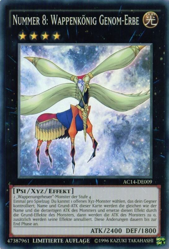 Number 8: Heraldic King Genom-Heritage (German) - "Nummer 8: Wappenkönig Genom-Erbe" card image