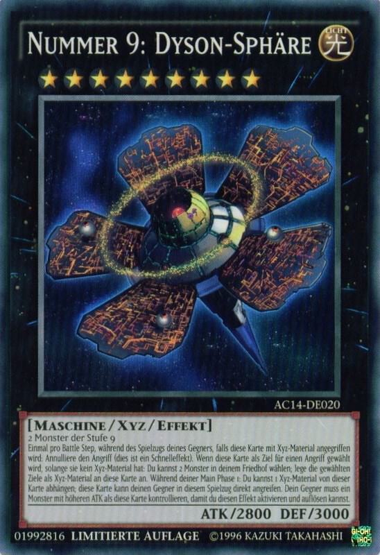 Number 9: Dyson Sphere (German) - "Nummer 9: Dyson-Sphäre" card image