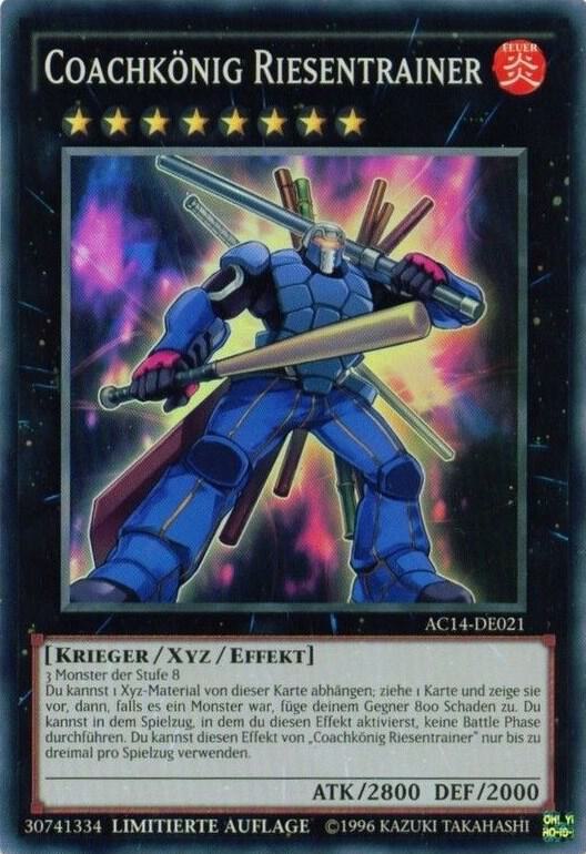 Coach King Giantrainer (German) - "Coachkönig Riesentrainer" card image