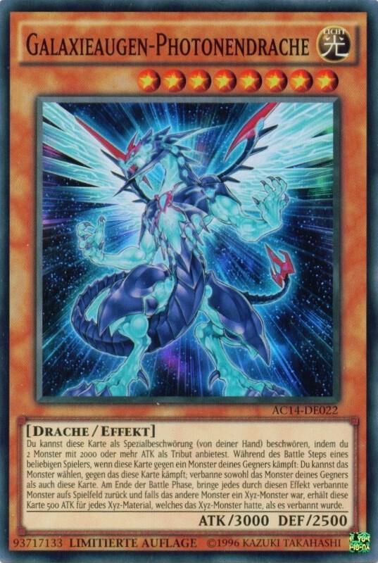Galaxy-Eyes Photon Dragon (German) - "Galaxieaugen-Photonendrache" card image
