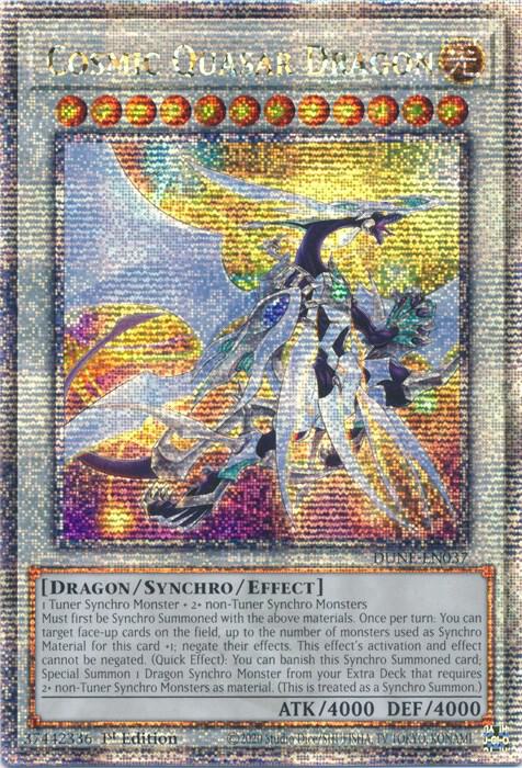 Cosmic Quasar Dragon (Quarter Century Secret Rare) card image