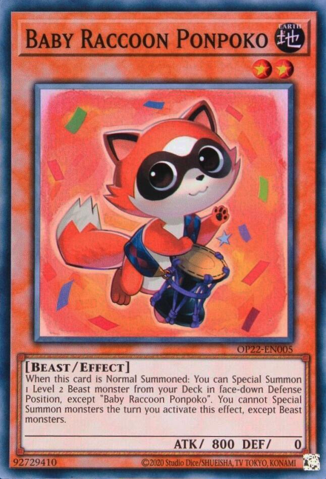 Baby Raccoon Ponpoko card image