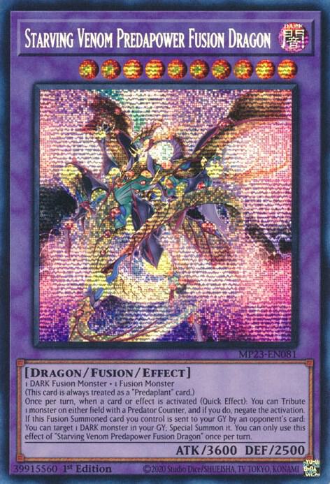 Starving Venom Predapower Fusion Dragon card image