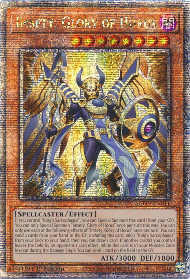 Imsety, Glory of Horus (Quarter Century Secret Rare) card image