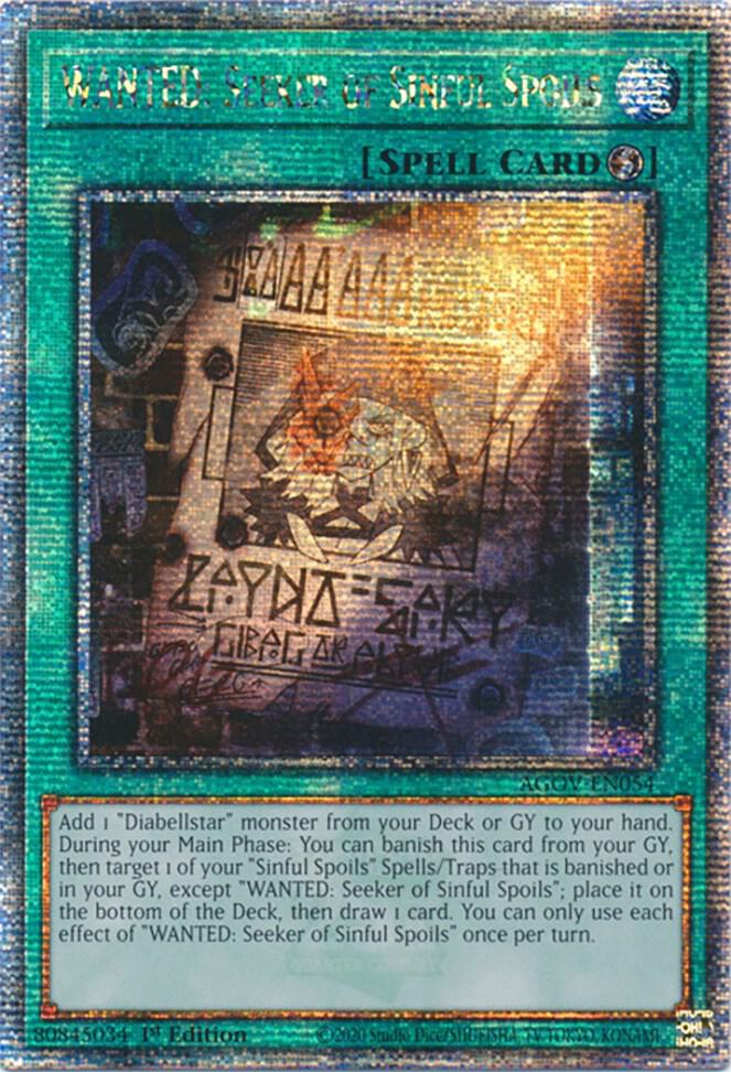 WANTED: Seeker of Sinful Spoils (Quarter Century Secret Rare) card image