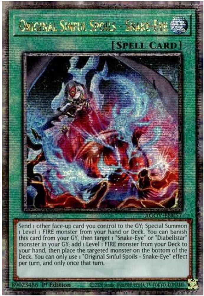 Original Sinful Spoils - Snake-Eye (Quarter Century Secret Rare) card image