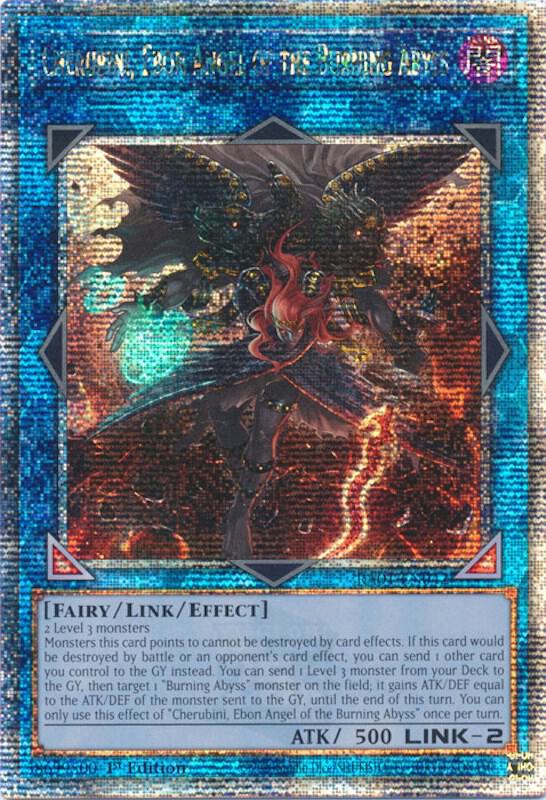 Cherubini, Ebon Angel of the Burning Abyss (Quarter Century Secret Rare) card image