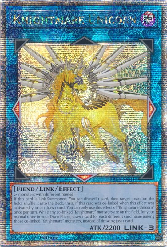 Knightmare Unicorn (Quarter Century Secret Rare) card image