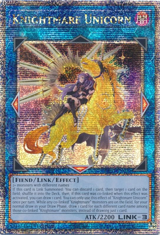 Knightmare Unicorn (Alternate Art) (Quarter Century Secret Rare) card image