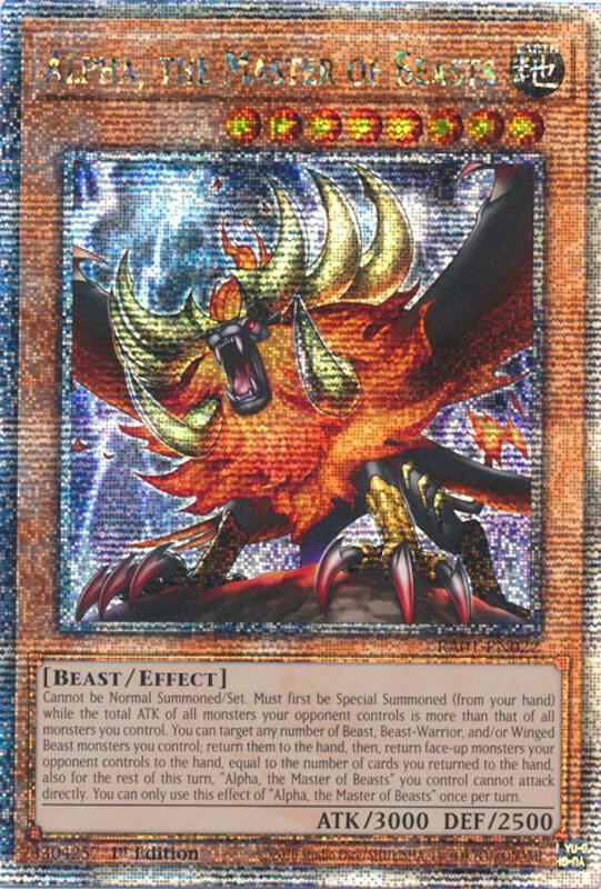 Alpha, the Master of Beasts (Quarter Century Secret Rare) card image