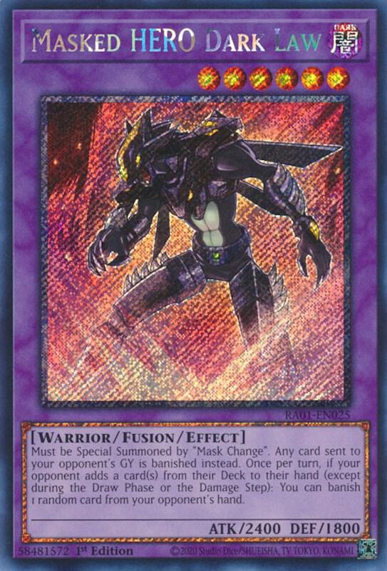 Masked HERO Dark Law (Platinum Secret Rare) card image