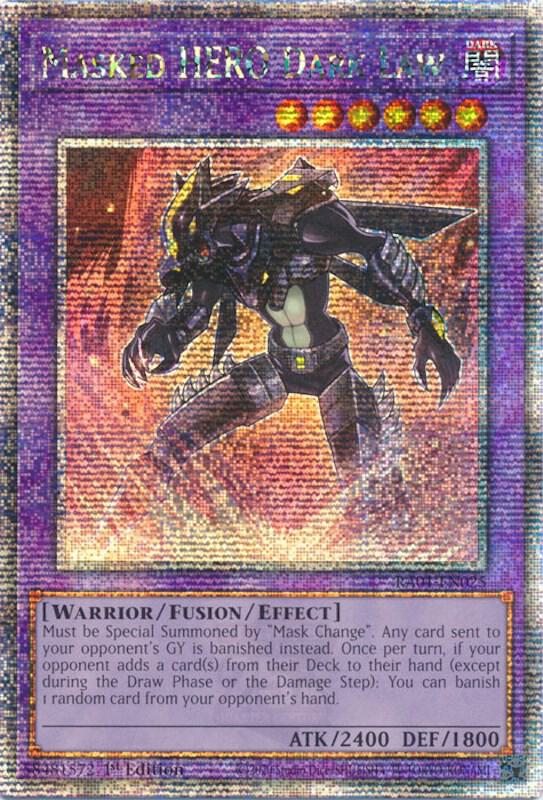 Masked HERO Dark Law (Quarter Century Secret Rare) card image