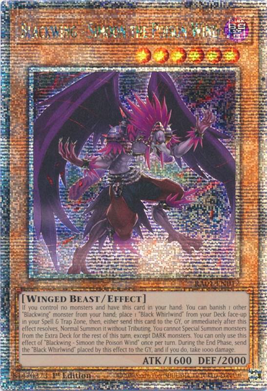 Blackwing - Simoon the Poison Wind (Quarter Century Secret Rare) card image
