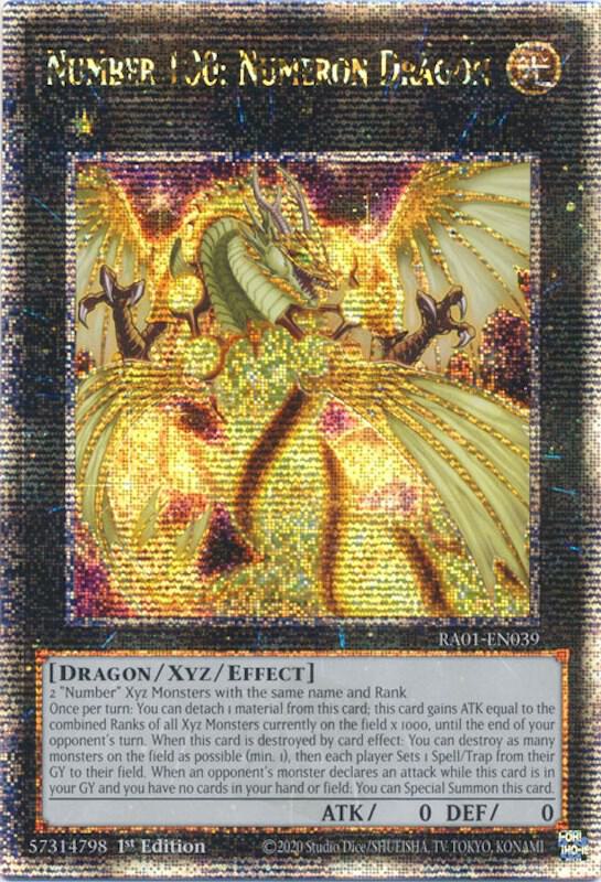 Number 100: Numeron Dragon (Quarter Century Secret Rare) card image