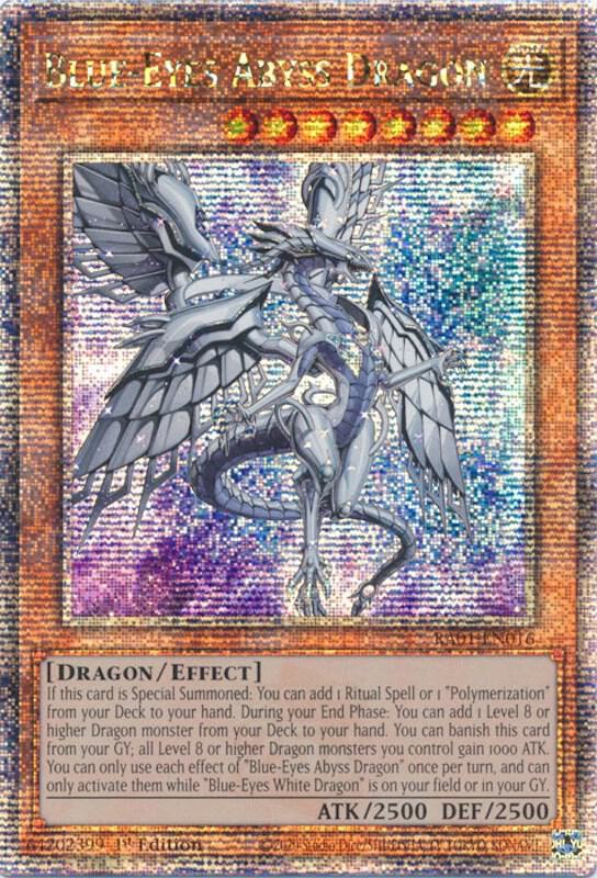 Blue-Eyes Abyss Dragon (Quarter Century Secret Rare) card image