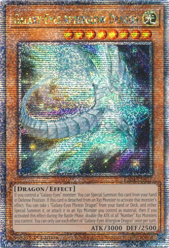 Galaxy-Eyes Afterglow Dragon (Quarter Century Secret Rare) card image