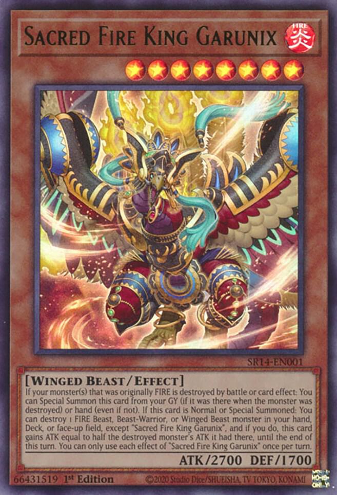 Sacred Fire King Garunix card image