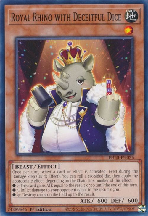 Royal Rhino with Deceitful Dice card image