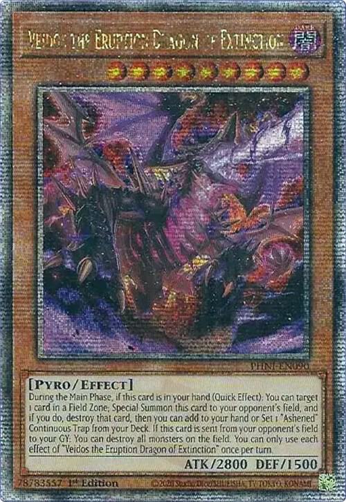Veidos the Eruption Dragon of Extinction (Quarter Century Secret Rare) card image
