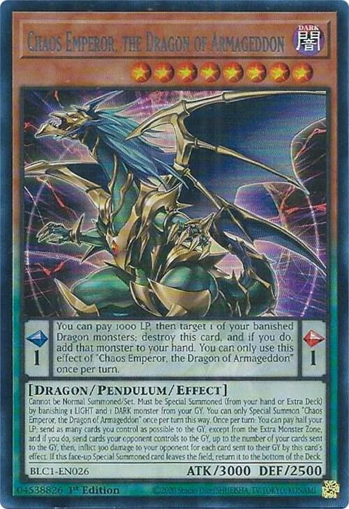 Chaos Emperor, the Dragon of Armageddon (Silver) card image
